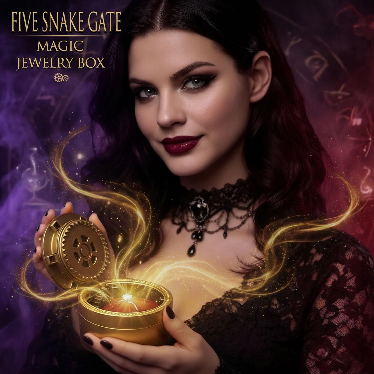 Five Serpent Gate Mechanical Ring Box