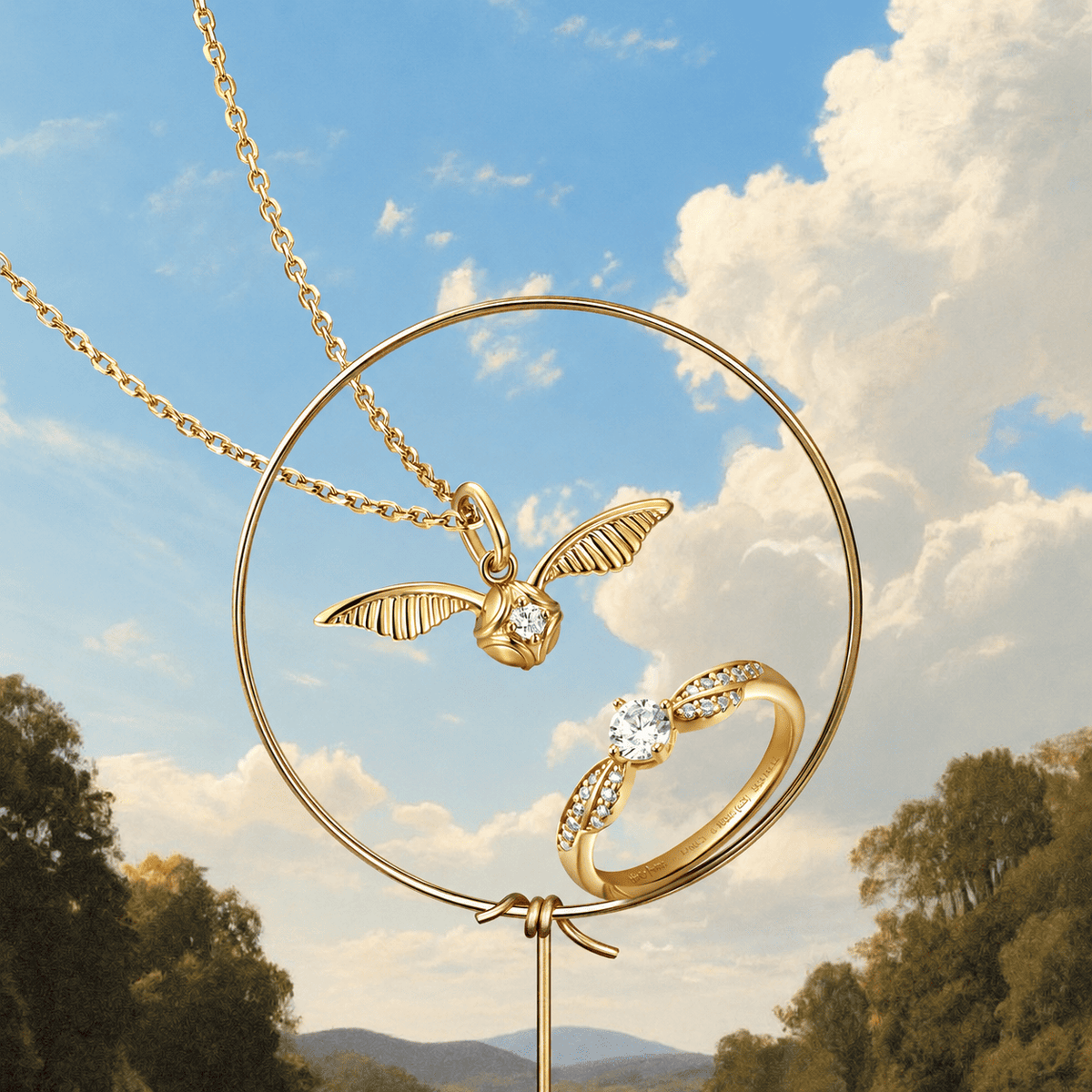 Golden Snitch Sterling Ball Silver Necklace