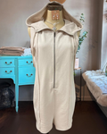 Simple Zip-Up Hoodie Jumpsuit