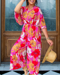 Blooming Floral Satin Jumpsuit