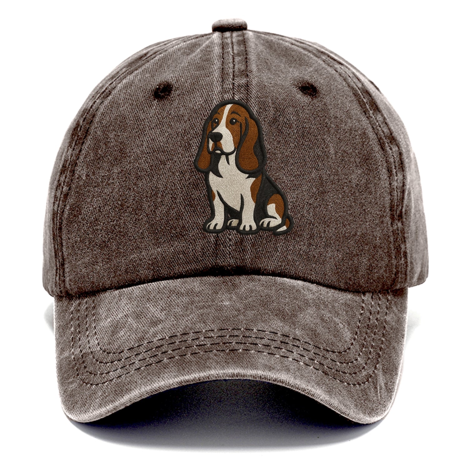 Basset Hound - Tri-color embroidered sit Classic Cap