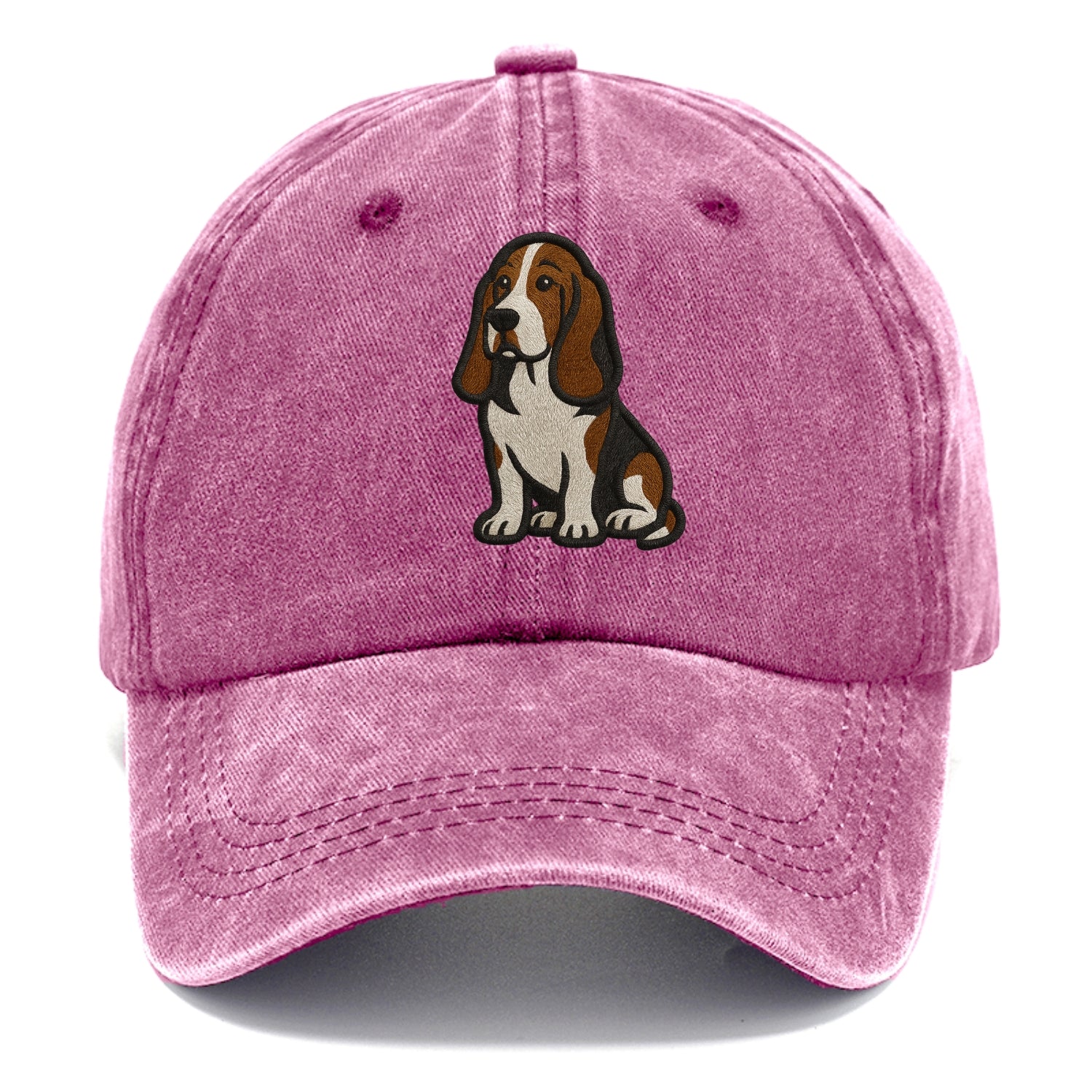 Basset Hound - Tri-color embroidered sit Classic Cap