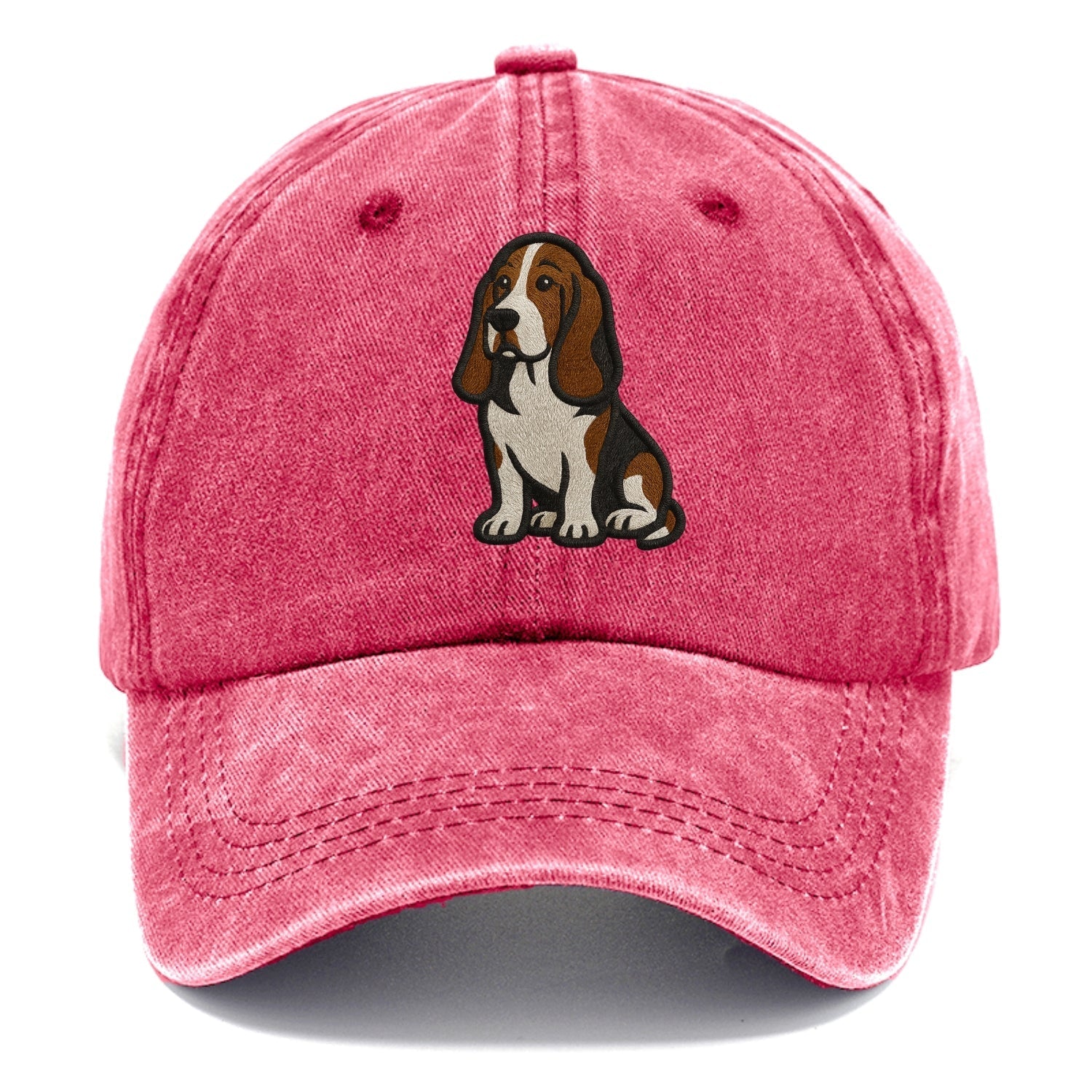 Basset Hound - Tri-color embroidered sit Classic Cap