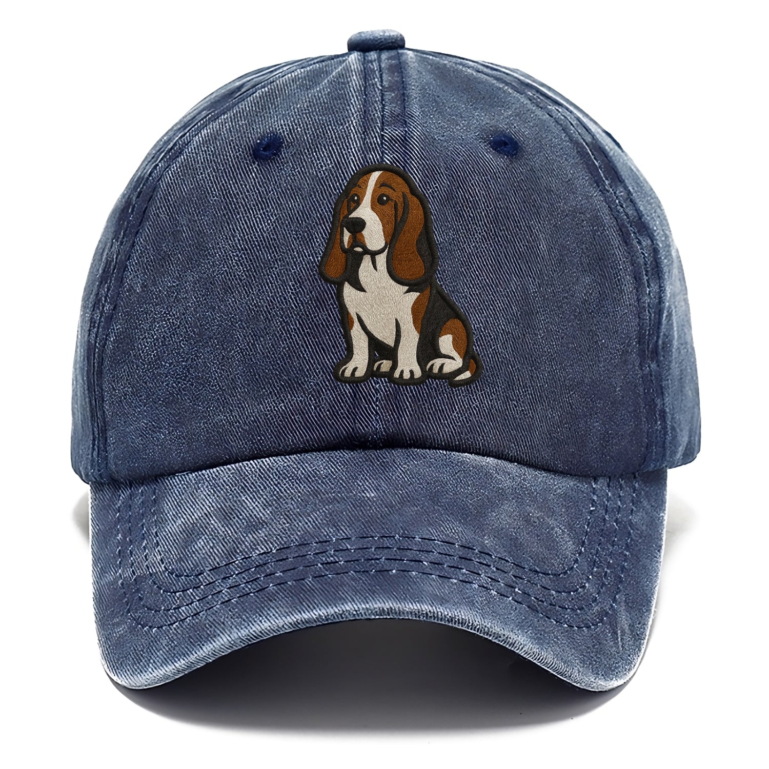 Basset Hound - Tri-color embroidered sit Classic Cap